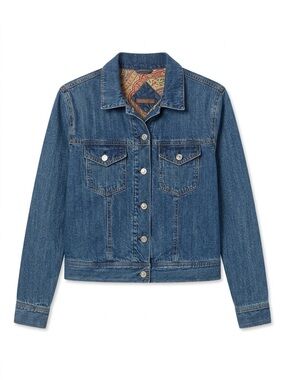 Austin Clothing Co. “ROADSTER” Paisley-Lined Denim Jacket | Women’s Size Small